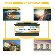 Акумулятор FlyPower LiFePO4 12V 100A, 1280W*h (літій-залізо-фосфатний акумулятор для ДБЖ)