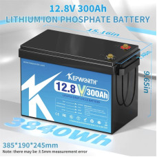 Акумулятор Kepworth LiFePO4 12V 300AH, 3840Wh (літій-залізо-фосфатний акумулятор)