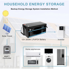 Акумулятор TTWEN 12V 200Аh 2560Wh LiFePO4 (літій-залізо-фосфатний акумулятор)