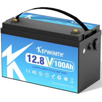 Акумулятор Kepworth LiFePO4 12V 100AH для будинку, котла, сонячних батарей (літій-залізо-фосфатний акумулятор)