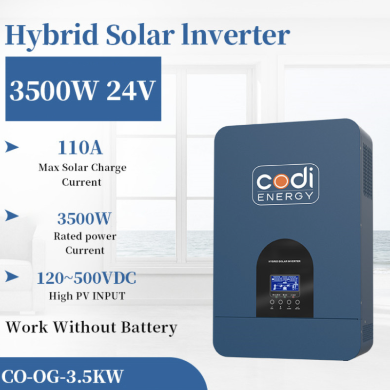 Гібридний інвертор CODI COOG 3500W 24В 80A MPPT (чиста синусоїда, UPS)