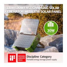 Зарядна станція універсальна Browey Solar Panel 22W PN-600 EU Version AC/DC 2USB/Type-C 600W PD/QC