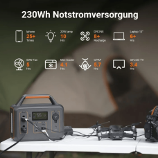 Зарядна станція універсальна Noengast Portable Power Station 230Wh Backup Lithium Battery USB-C PD60W 300W