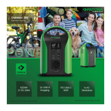 Зарядна станція універсальна PATONA Outdoor 300/300W PD60W USB DC12/5A
