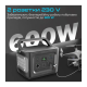 Зарядна станція універсальна Promate PowerMine-600 W, 172800 mAh, 622 Wh, 2 розетки 230 V Black (powermine-600.black)