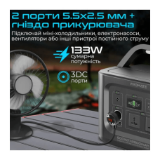 Зарядна станція універсальна Promate PowerMine-600 W, 172800 mAh, 622 Wh, 2 розетки 230 V Black (powermine-600.black)