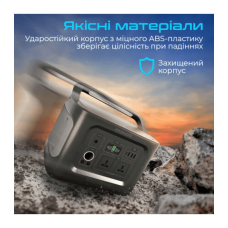 Зарядна станція універсальна Promate PowerMine-600 W, 172800 mAh, 622 Wh, 2 розетки 230 V Black (powermine-600.black)