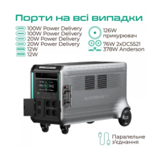 Зарядна станція універсальна Zendure ZDSBV4600+ZDSATB4600 SuperBase V4600 батарея V4600 Satellite Battery LiFePO4