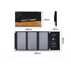Портативна сонячна панель Bodasan 21W 5V 2.1A