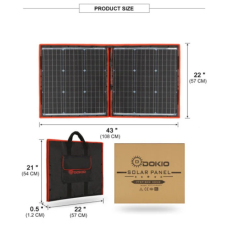 Портативна сонячна панель DOKIO FFSP-80W з контролером, вологозахищена, складана