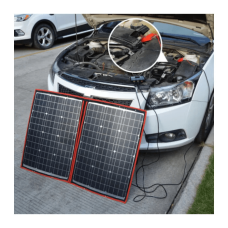 Портативна сонячна панель DOKIO FFSP-80W з контролером, вологозахищена, складана