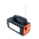 Портативна сонячна панель RT905 3W Ліхтар Повербанк Bluetooth MP3 FM TFcard