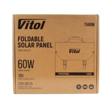 Портативна сонячна панель Vitol, складана TV60W, 60Вт/18В/3,3А (TV60W)