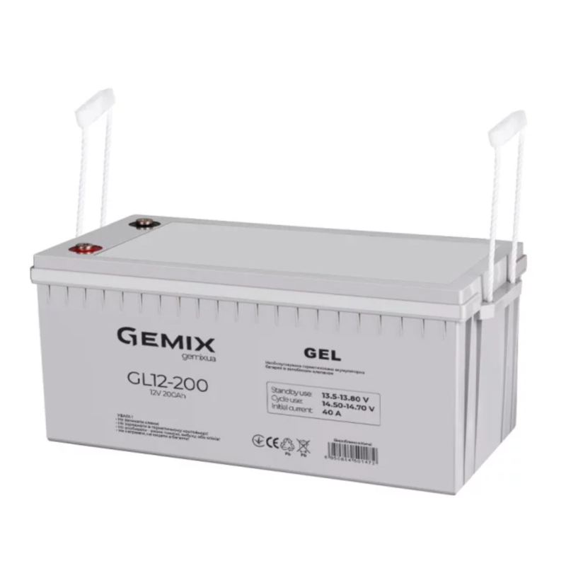 Акумулятор гелевий GEMIX GL12-200 GEL
