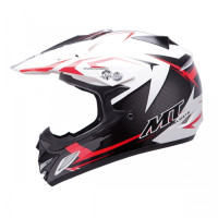 MT Helmets MX2 Synhrony Steel white / red