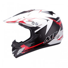 MT Helmets MX2 Synhrony Steel white / red