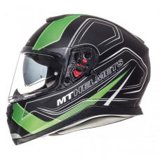 MT Helmets Thunder 3 Trace Matt Black Fluor Green