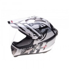Шолом мотард LS2 MX433 Stripe White Black Gloss