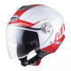 MT Helmets City Eleven Smart gloss pearl white / red