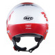 MT Helmets City Eleven Smart gloss pearl white / red