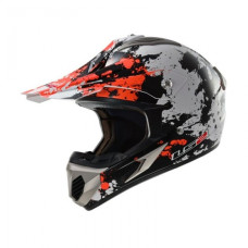 Кросовий шолом LS2 MX433 Blast White Black Orange Gloss