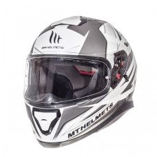 MT Helmets Thunder 3 Effect gloss pearl white / silver anthracite