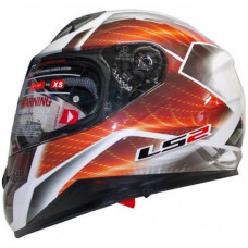 Шолом LS2 FF384 Saga White-Orange