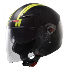 Відкритий шолом LS2 OF569 Party Hi-Vis Black Yellow Matt