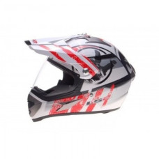 Шолом мотард LS2 MX433 Stripe White Red Gloss