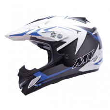 MT Helmets MX2 Synhrony Steel white / blue