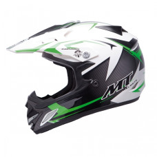 MT Helmets MX2 Synhrony Steel white / green