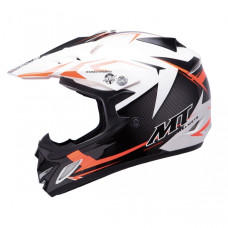 MT Helmets MX2 Synhrony Steel white / orange