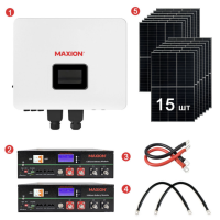 Комплект резервного живлення REVO-6000PV 6 кВт 48В LiFePO₄ 10 кВт·год + 6 кВт панелі