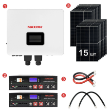 Комплект резервного живлення REVO-6000PV 6 кВт 48В LiFePO₄ 10 кВт·год + 6 кВт панелі