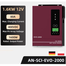 Гібридний інвертор Anern AN-SCI-EVO-2000 12В 1600Вт (MPPT 80A, UPS, чиста синусоїда)