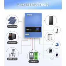 Гібридний інвертор 6,2 кВт Anenji ANJ-6200W-48V-WIFI (48V, WiFi, 120A)